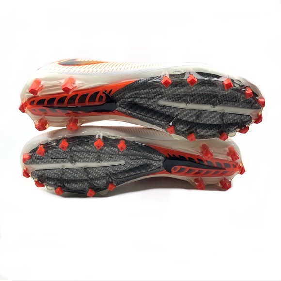 Nike Men’s Vapor Max Cleats White/Orange - Picture 6 of 6